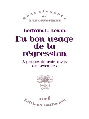 cover image of Du bon usage de la régression. À propos de trois rêves de Descartes